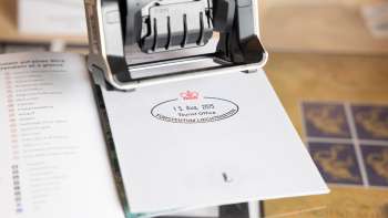 Souvenir-Stempel, erhältlich im Liechtenstein Center in Vaduz