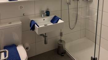Badezimmer im Hotel Kulm
