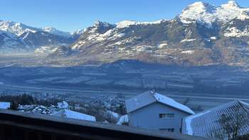Blick auf das Rheintal vom Hotel Kulm