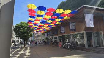 Schirmstrasse Vaduz vor dem Liechtenstein Center
