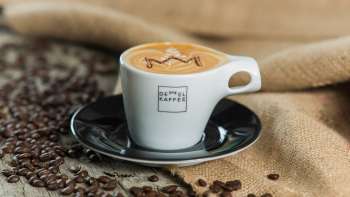 Ddetailaufnahme einer Kaffeetasse im Kaffee Demmel