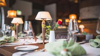 Gedeckter Tisch im Landgasthof Mühle