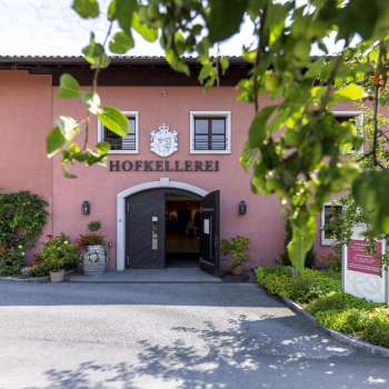 Eingangsbereich der Hofkellerei des Fürsten von Liechtenstein in Vaduz