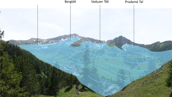 Station 5 Geologiepfad Malbun: Spuren der Eiszeit, wo man hinblickt