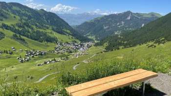 Blick auf das Bergdorf Malbun