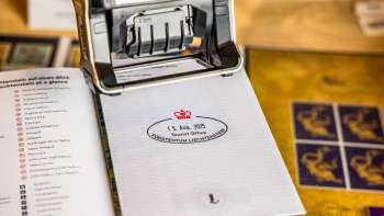Souvenir-Stempel, erhältlich im Liechtenstein Center