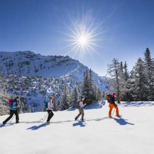 Schneeschuhwandern auf Schönberg