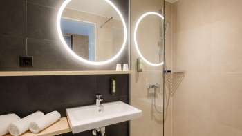 Badezimmer im B&B Hotel Liechtenstein-Eschen